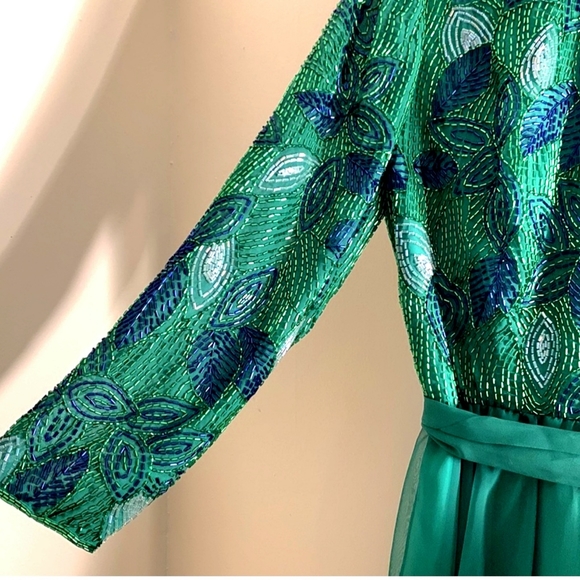 Beautiful Jack Bryan Vintage Green Gown - Picture 4 of 8